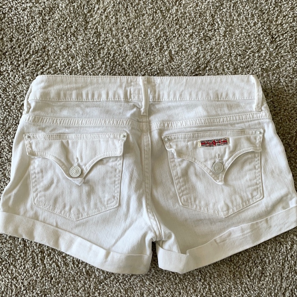 White Hudson jean shorts size 24
